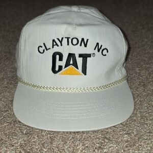 Vintage CAT Caterpillar Clayton NC Dealer Snapback Trucker Hat